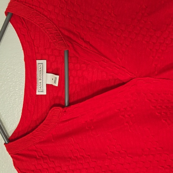 Dana Buchman | Red Cap Sleeve Top Size Small - Picture 5 of 8